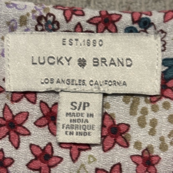 Lucky Brand Red and Blue Floral Blouse - Picture 3 of 3